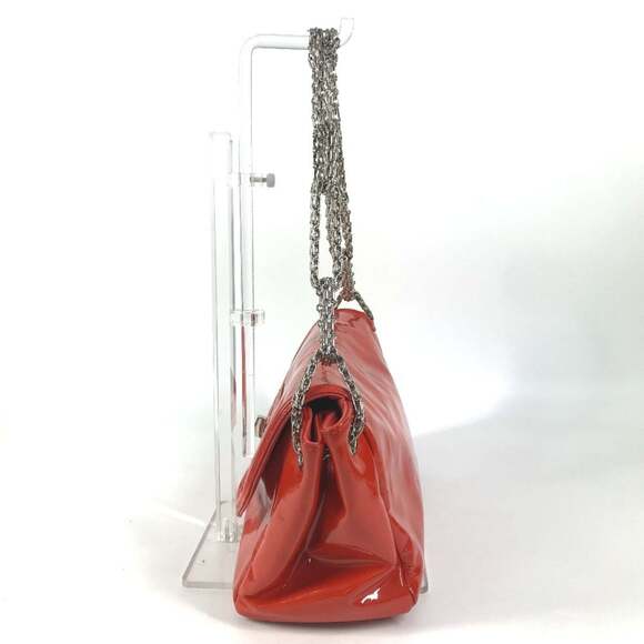 CHANEL Red Leather Logo Shoulder Bag - Picture 5 of 16